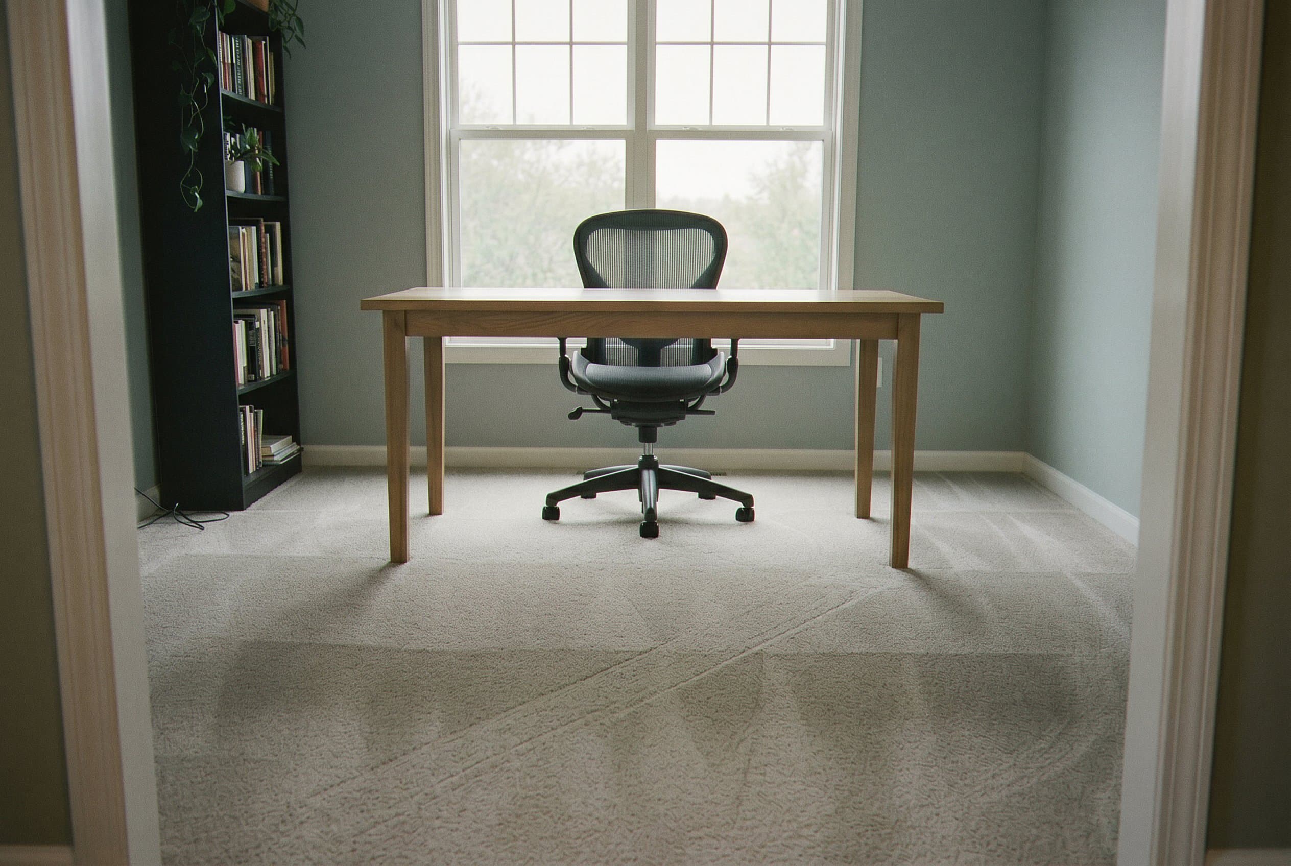 Dry carpet room restored to clean