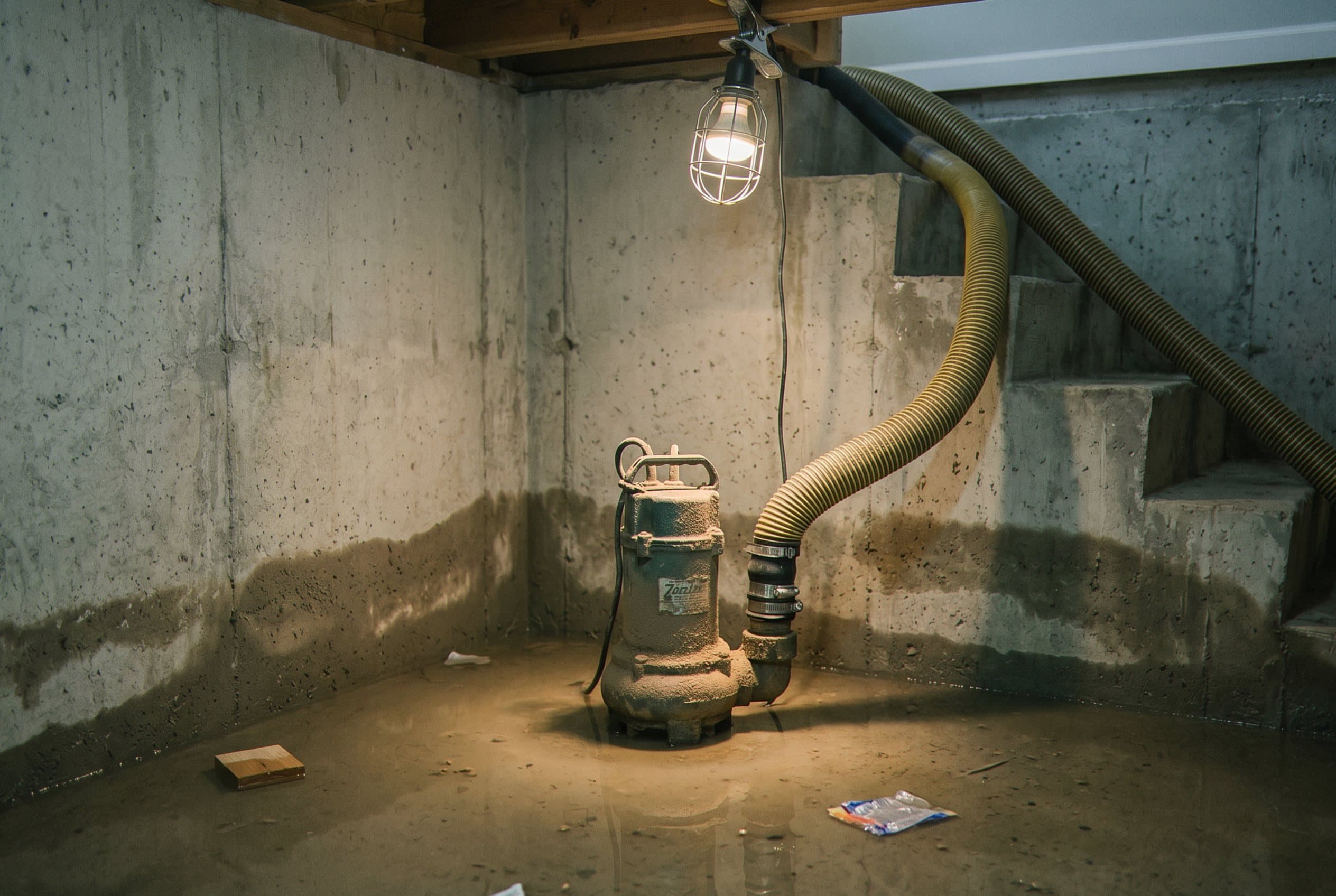 Industrial pump extraction equipment basement setup