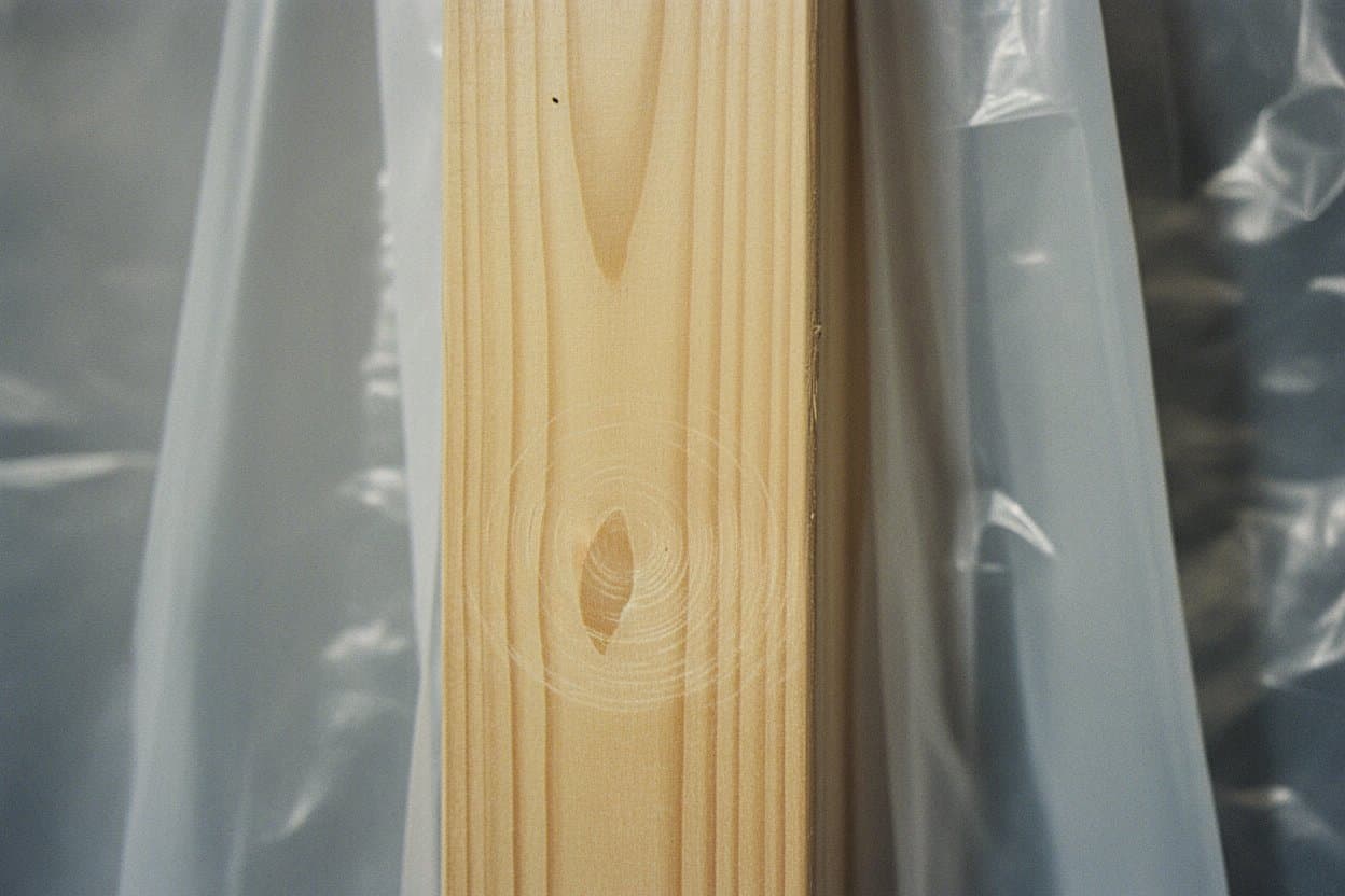Mold spore contamination close-up wood