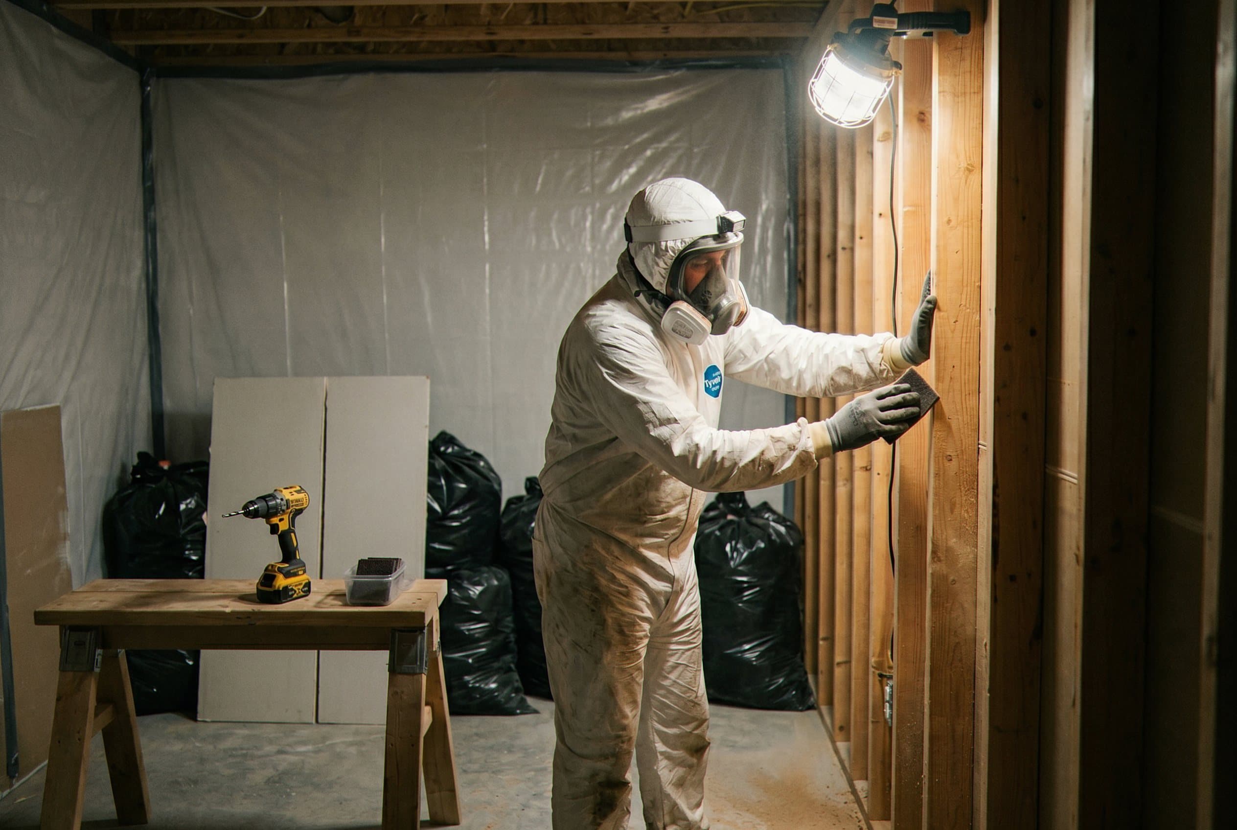 Mold containment and removal procedures underway