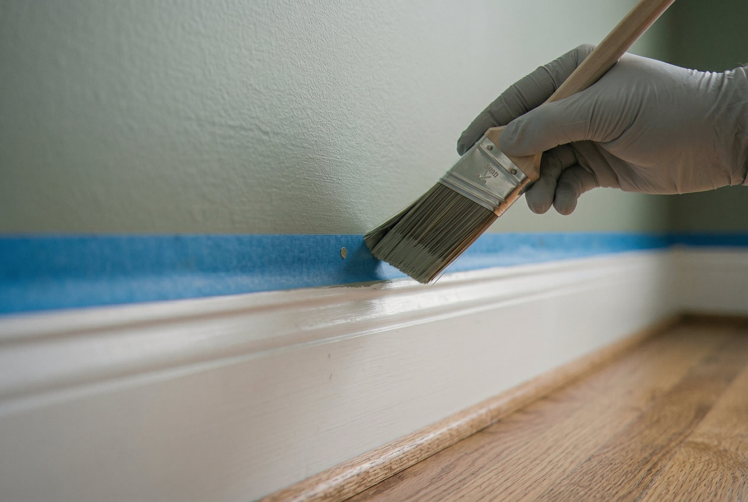 Repaired wood beam wall cavity interior